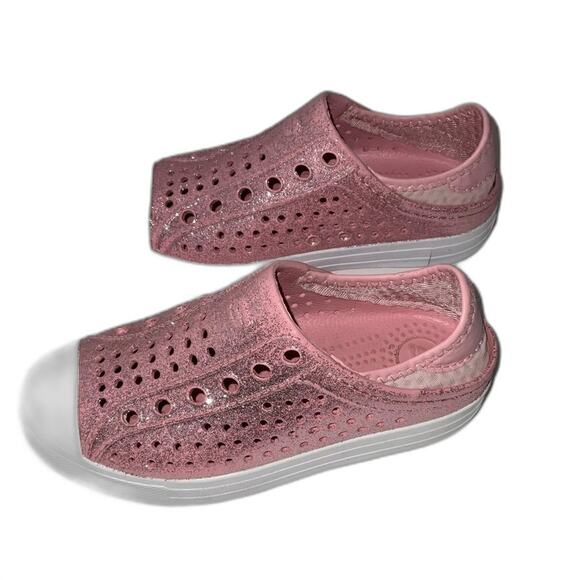 SKECHERS Girl Pink Glitter Foam Slip On Size 12 - Picture 3 of 8